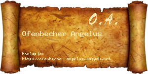 Ofenbecher Angelus névjegykártya